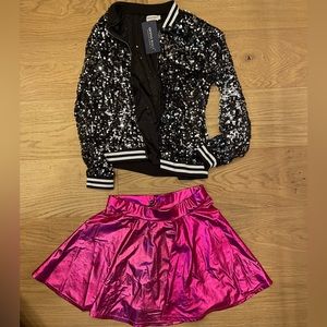 1989 Welcome to NY fit skater skirt sequin Jacket L-XL taylor swift eras swiftie